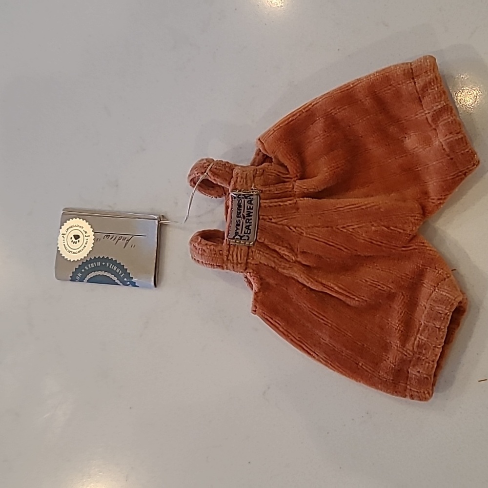 Boyd's Bears Orange Velvet Overalls